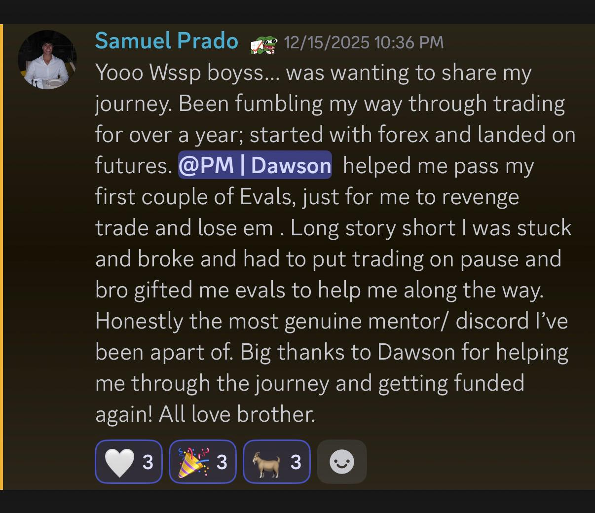 Trader result 3